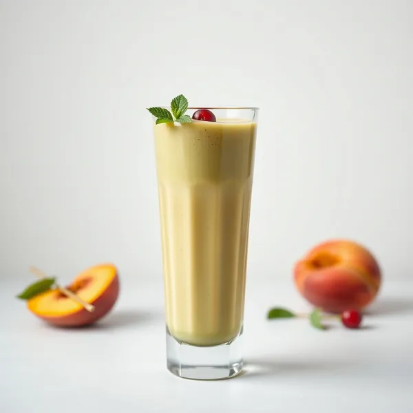 Smoothie di Té Matcha e Pesca per Rafforzare il Sistema Immunitario