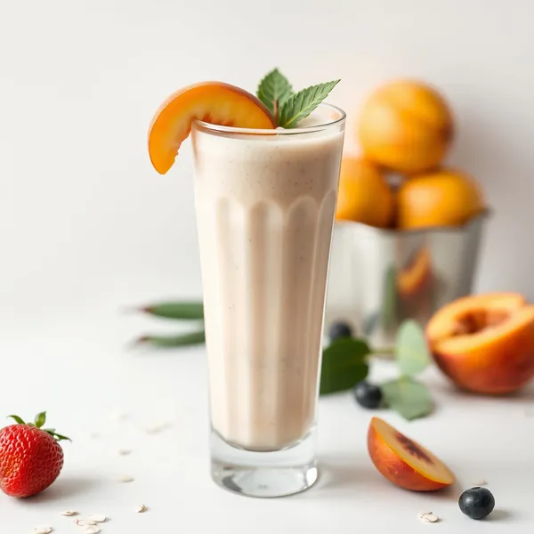 Immunstärkender Pfirsich-Hafermilch-Smoothie