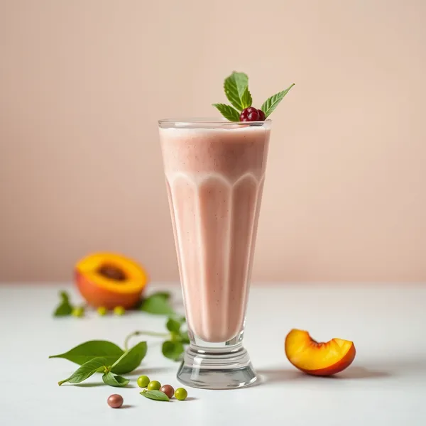 Smoothie di Pesca e Latte di Piselli per Rafforzare l'Immunità