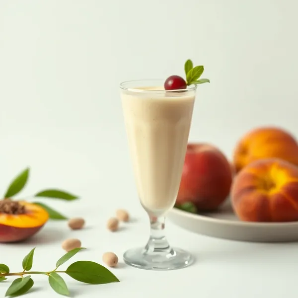 Smoothie au Lait de Pistache et Pêche qui Renforce le Système Immunitaire