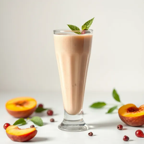 Immunsystem-Boosting Pfirsich Dinkelmilch Smoothie