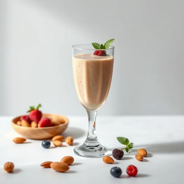 Smoothie aus Erdnussbutter und Mandeldrink für das Immunsystem