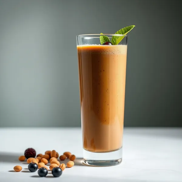 Smoothie de Café Frio com Manteiga de Amendoim que Impulsiona o Sistema Imunológico