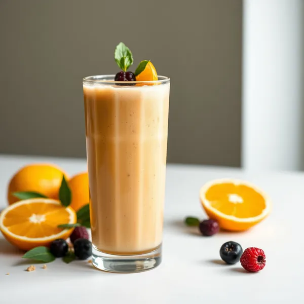 Smoothie de Manteiga de Amendoim e Suco de Laranja para o Sistema Imunológico