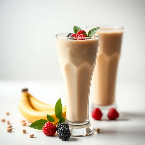 Smoothie de Manteiga de Amendoim e Leite de Arroz para Aumentar a Imunidade