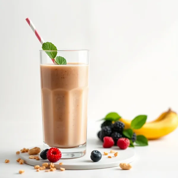 Smoothie de Manteiga de Amendoim e Leite de Espelta para o Sistema Imunológico