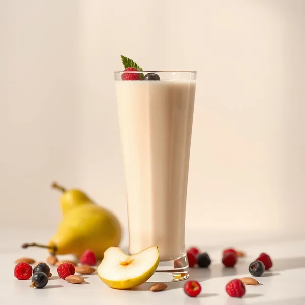 Batido de Pera y Leche de Almendra que Aumenta la Inmunidad