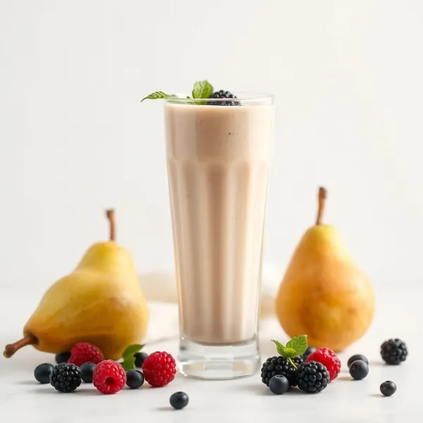 Smoothie de Poire et de Lait de Cajou qui Renforce le Système Immunitaire