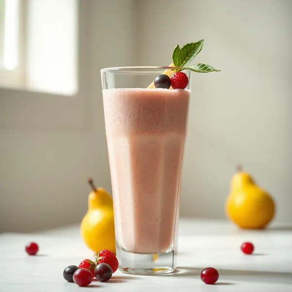 Smoothie de Pera e Leite de Soja que Aumenta a Imunidade