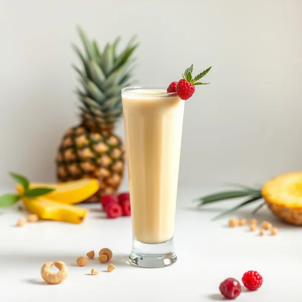 Smoothie Ananas e Latte di Cajou per il Sistema Immunitario