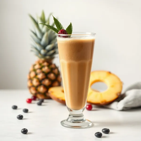 Smoothie de Café Frio com Abacaxi que Impulsiona o Sistema Imunológico