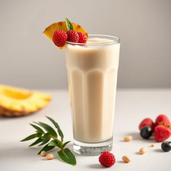 Ananas-Macadamia-Milch-Smoothie zur Unterstützung des Immunsystems