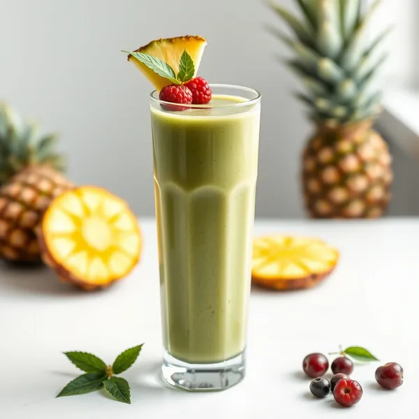Smoothie di Ananas e Matcha per Rafforzare il Sistema Immunitario