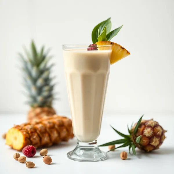 Smoothie de Leite de Pistache e Abacaxi que Impulsiona o Sistema Imunológico