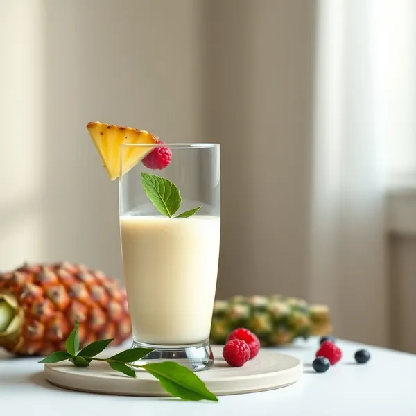 Smoothie de Riz à l'Ananas qui Renforce le Système Immunitaire