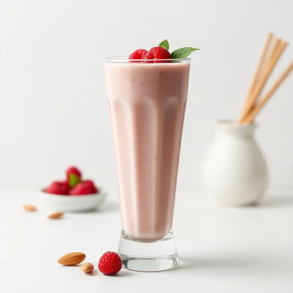 Smoothie de Amêndoa e Framboesa que Aumenta a Imunidade