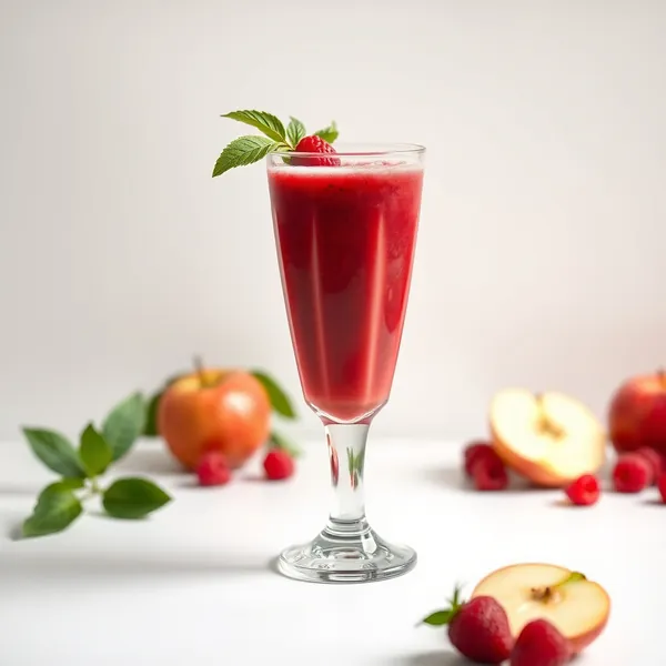 Immune-Boosting Raspberry Apple Juice Smoothie