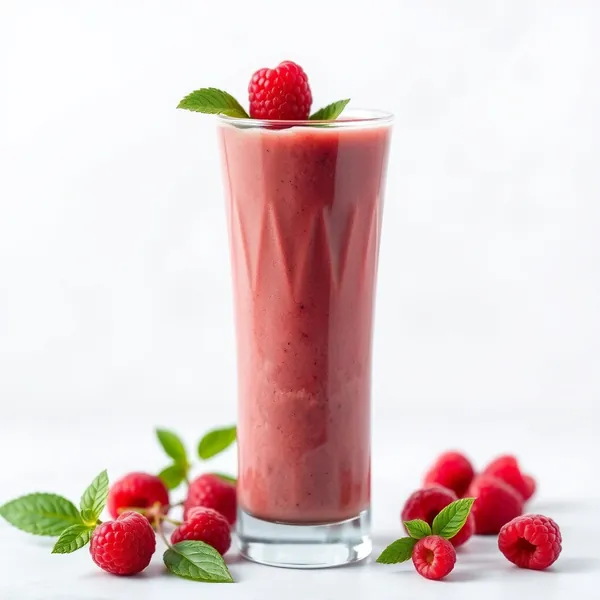 Smoothie de Chá Matcha com Framboesa que Impulsiona o Sistema Imunológico