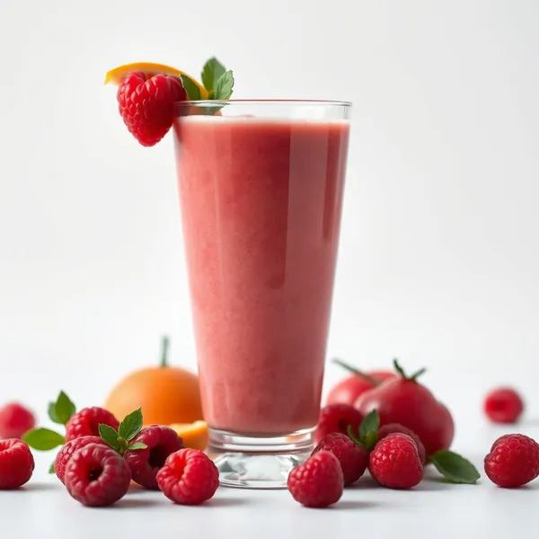 Smoothie aus Orangen- und Himbeersaft zur Stärkung des Immunsystems