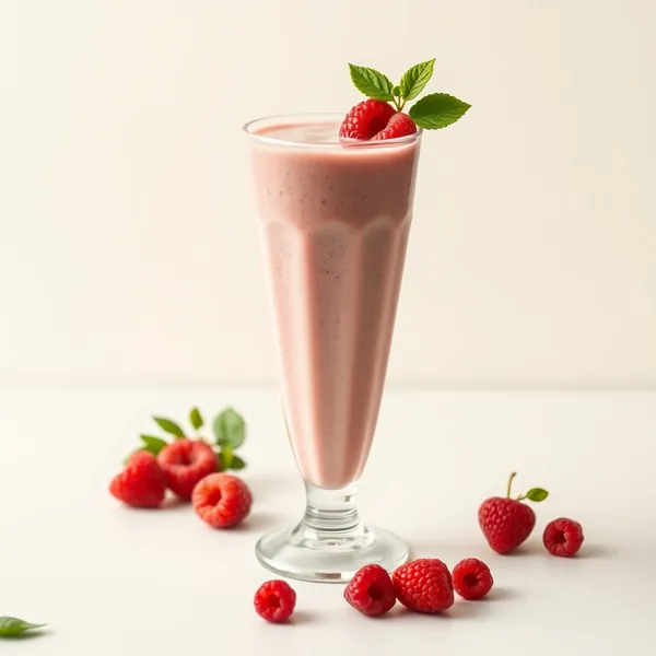 Smoothie di Lampone e Latte di Piselli che Potenzia l'Immunità