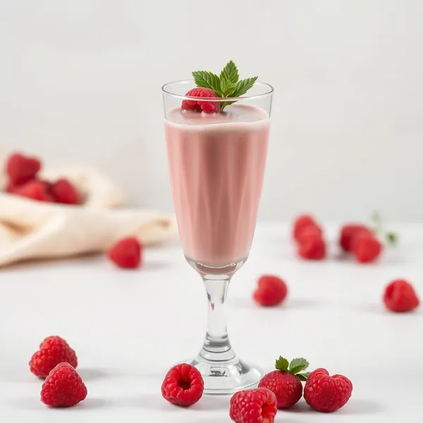 Smoothie de Leite de Espelta e Framboesa que Impulsiona o Sistema Imunológico