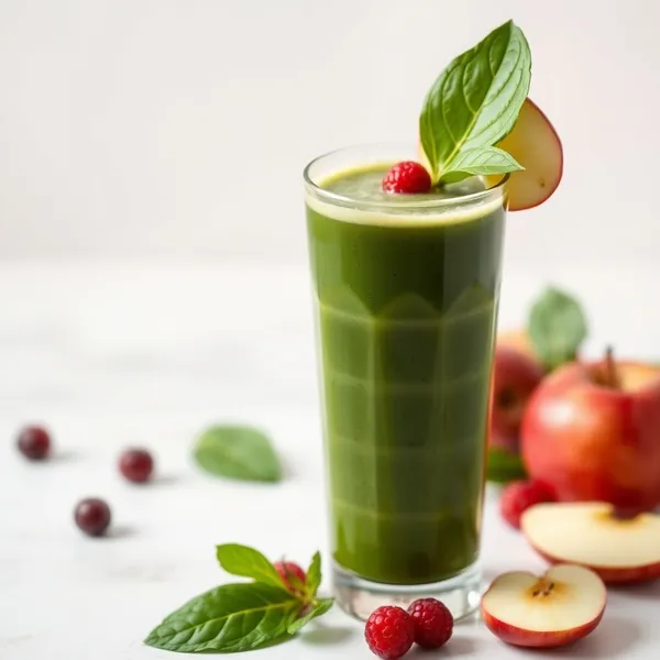 Immune Boosting Spinach Apple Juice Smoothie