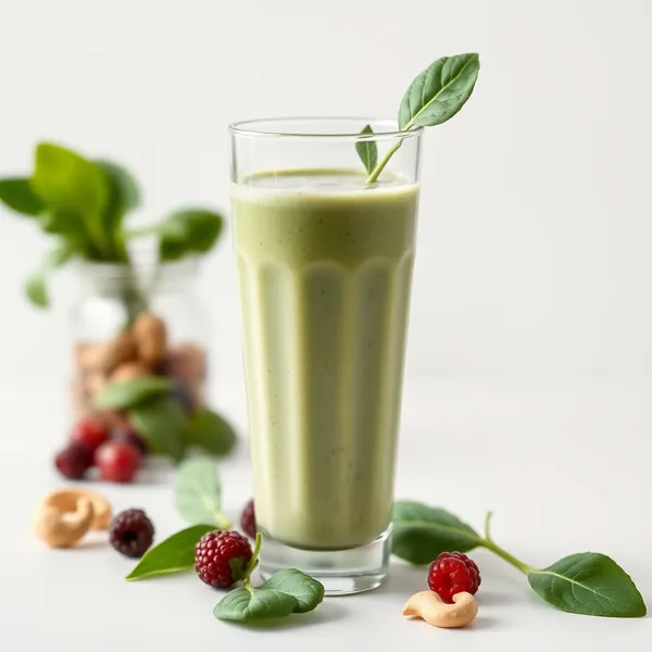 Smoothie aux Épinards et au Lait de Cajou pour Booster l'Immunité