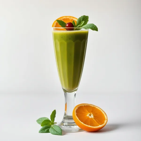 Smoothie de Espinafre e Suco de Laranja