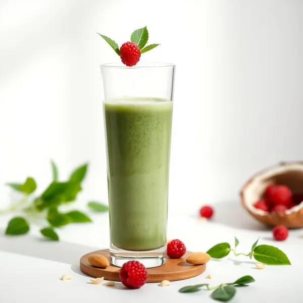 Smoothie Reforçador de Imunidade com Espirulina, Amêndoa e Leite de Coco