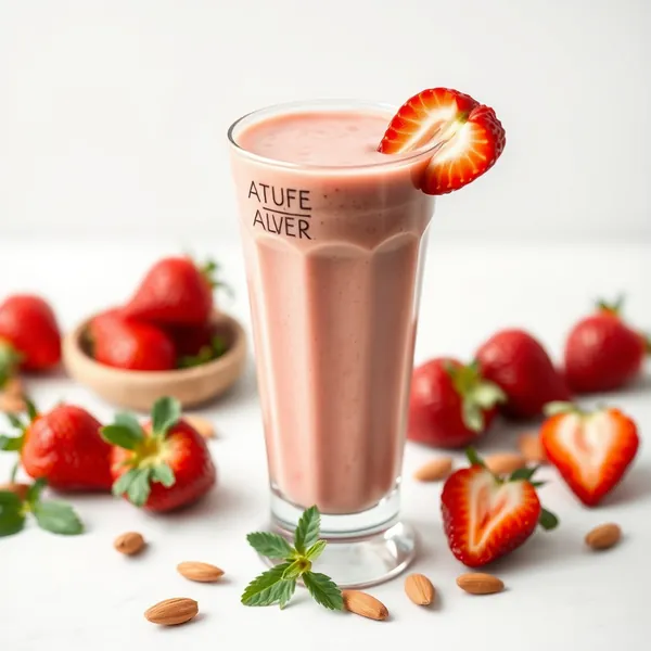 Immune-Boosting Strawberry Almond Milk Smoothie