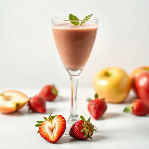 Smoothie di Succo di Fragola e Mela che Aumenta l'Immunità
