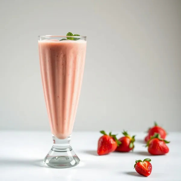 Smoothie de Morango e Yogurte Grego que Aumenta a Imunidade