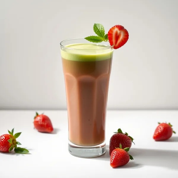 Smoothie de Thé Matcha aux Fraises pour Renforcer le Système Immunitaire