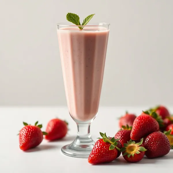 Smoothie de Leite de Espelta e Morango que Impulsiona o Sistema Imunológico