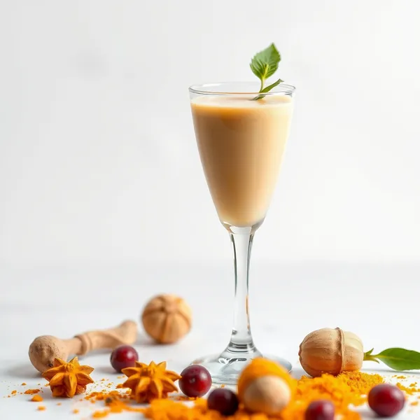Smoothie au Lait de Macadamia et Curcuma pour le Système Immunitaire
