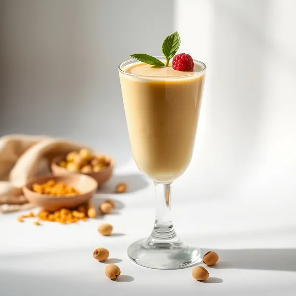 Smoothie de Leite de Pistache e Cúrcuma que Impulsiona o Sistema Imunológico