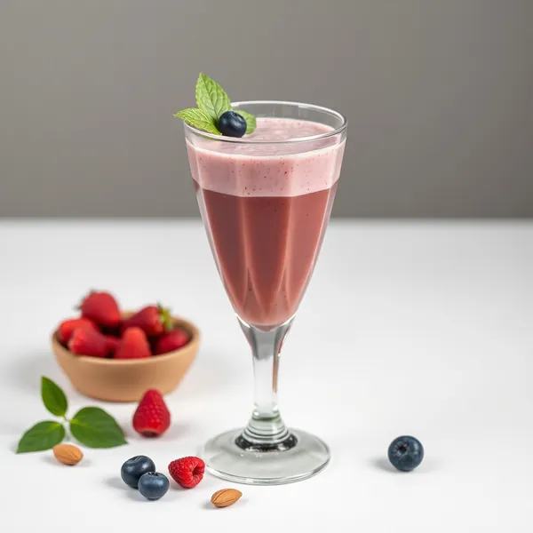 Smoothie de Açaí e Leite de Amêndoa Amigável com Keto