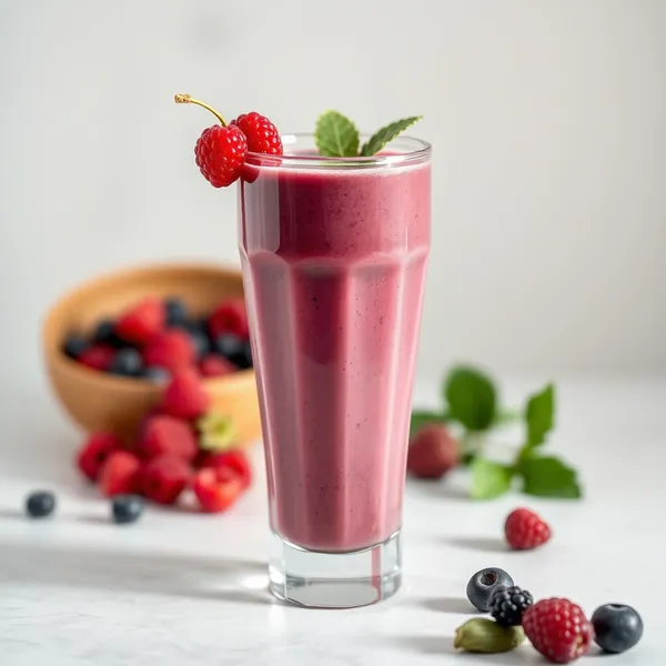 Smoothie Amigável com Keto de Açaí e Leite de Cânhamo
