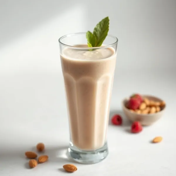 Smoothie de Manteiga de Amêndoa e Leite de Coco Amigável com Keto