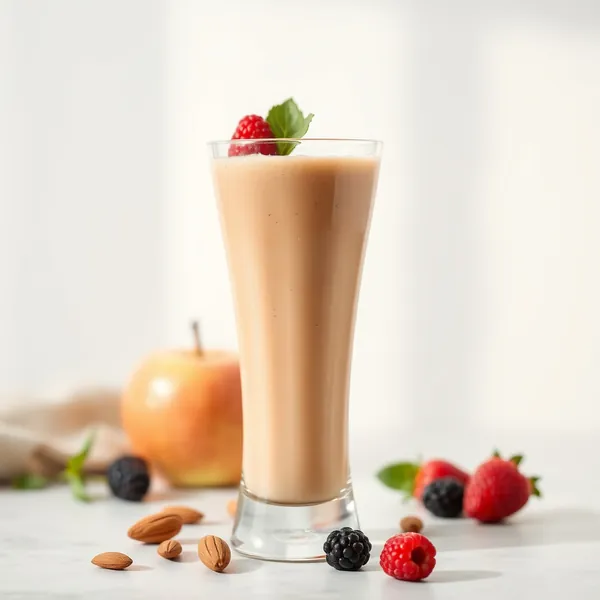 Batido de Mantequilla de Almendra y Jugo de Manzana Amigable con Keto