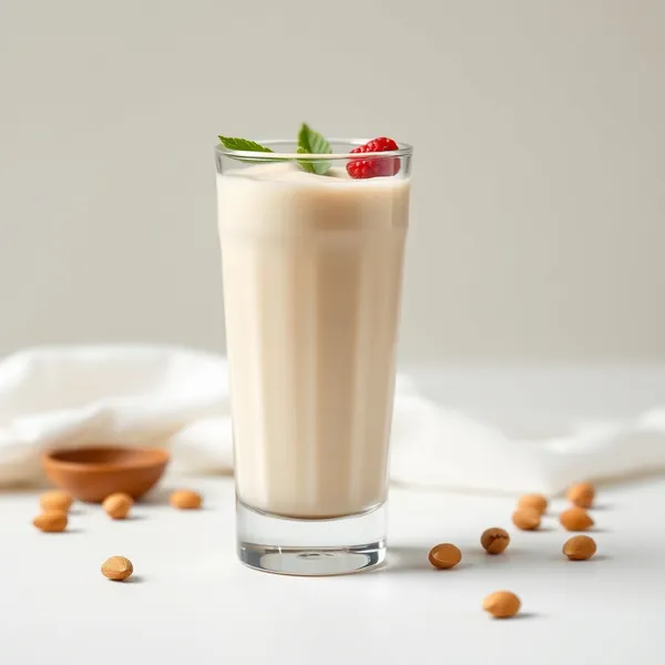 Smoothie aus Mandelbutter und Pistazienmilch (Keto-freundlich)