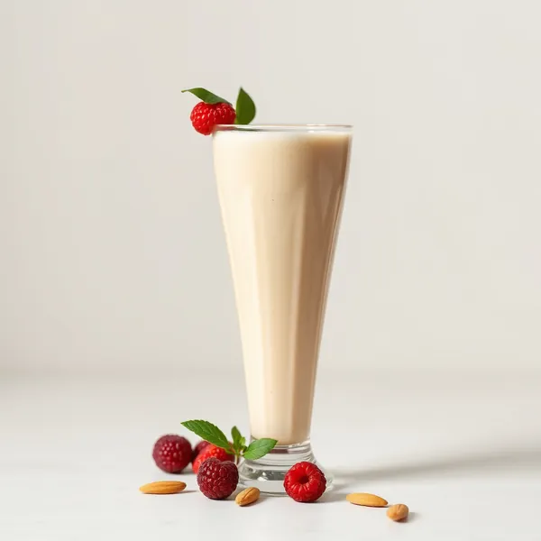 Keto-freundlicher Mandelbutter-Sojamilch-Smoothie