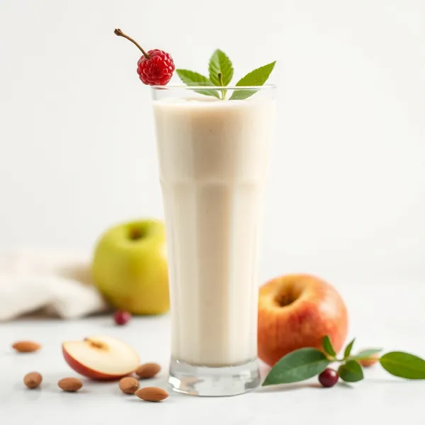 Smoothie Amigável com Keto de Maçã, Amêndoa e Leite de Coco