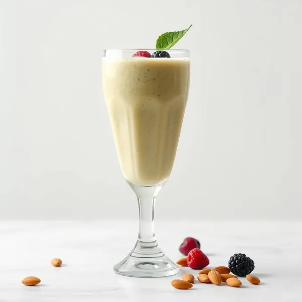 Smoothie Amigável Keto de Abacate, Amêndoa e Leite de Coco