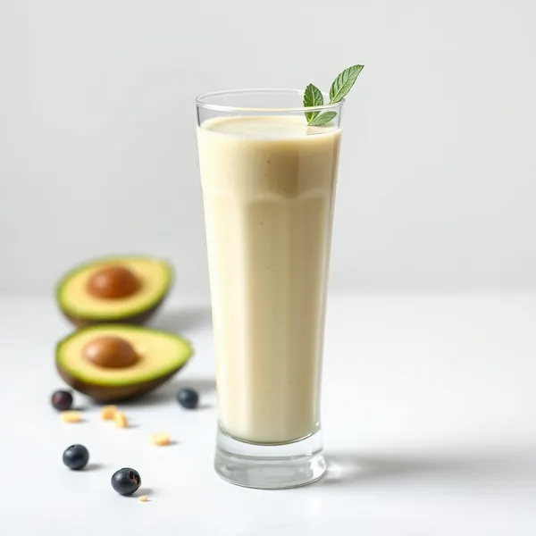 Smoothie Amigável Keto de Abacate e Leite de Macadâmia