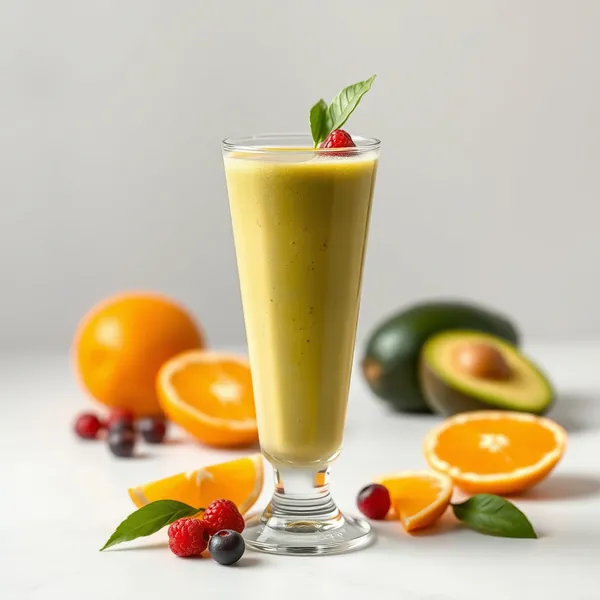 Keto-Friendly Avocado Orange Juice Smoothie