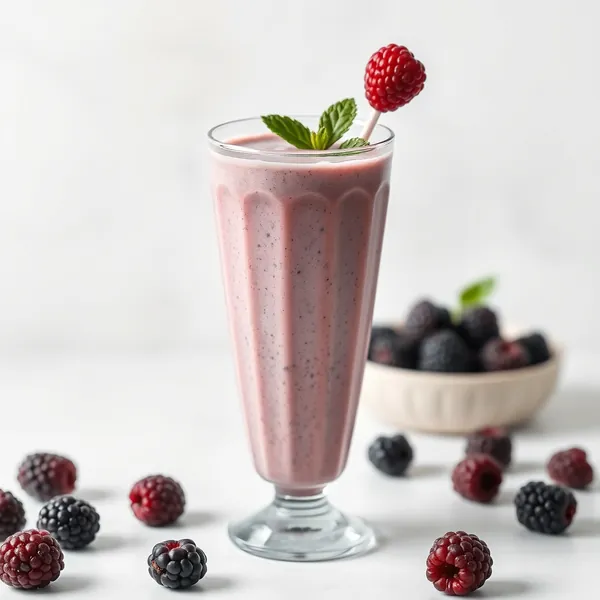 Keto-freundlicher Brombeer-Cashew-Milch-Smoothie