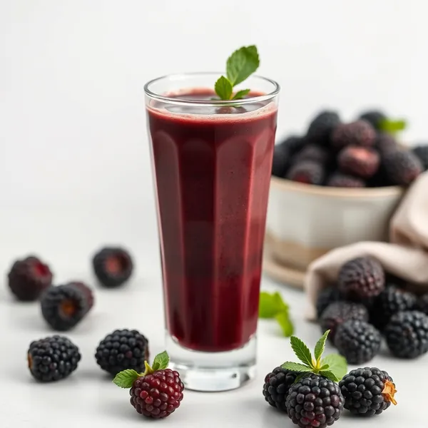 Keto-freundlicher Brombeer-Eiskaffee-Smoothie