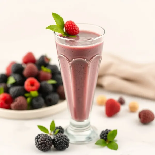 Smoothie de Leite de Avelã e Amora Amigável com Keto