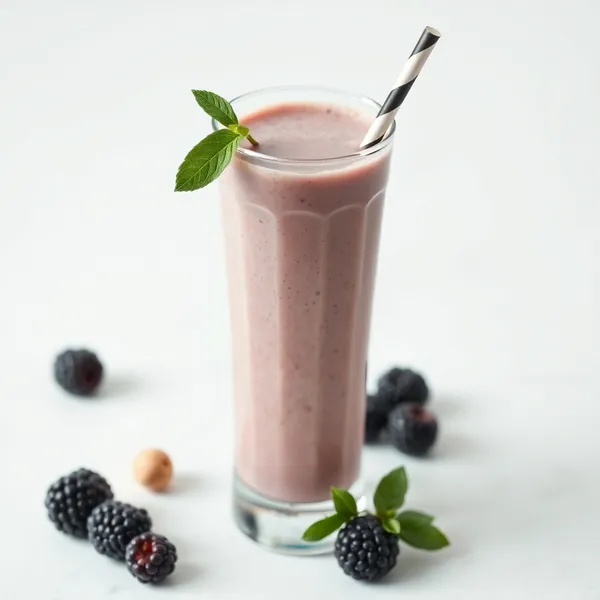 Smoothie Amigável Keto de Amora e Leite de Macadamia